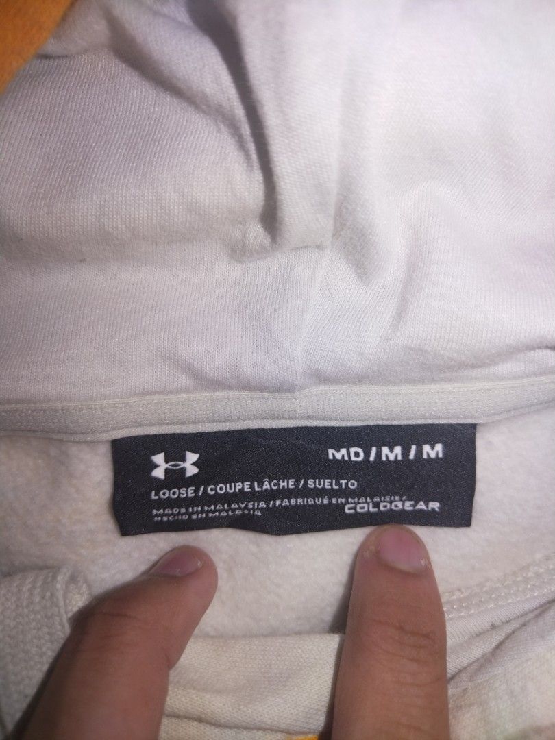 Under Armour Camo Hoodie orange beige Men s Fashion Coats