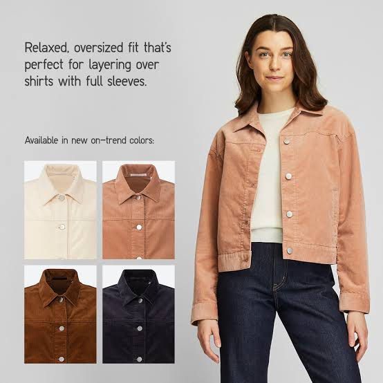 Uniqlo Corduroy Relaxed Jacket Women s Fashion Coats Jackets and Outerwear on Carousell