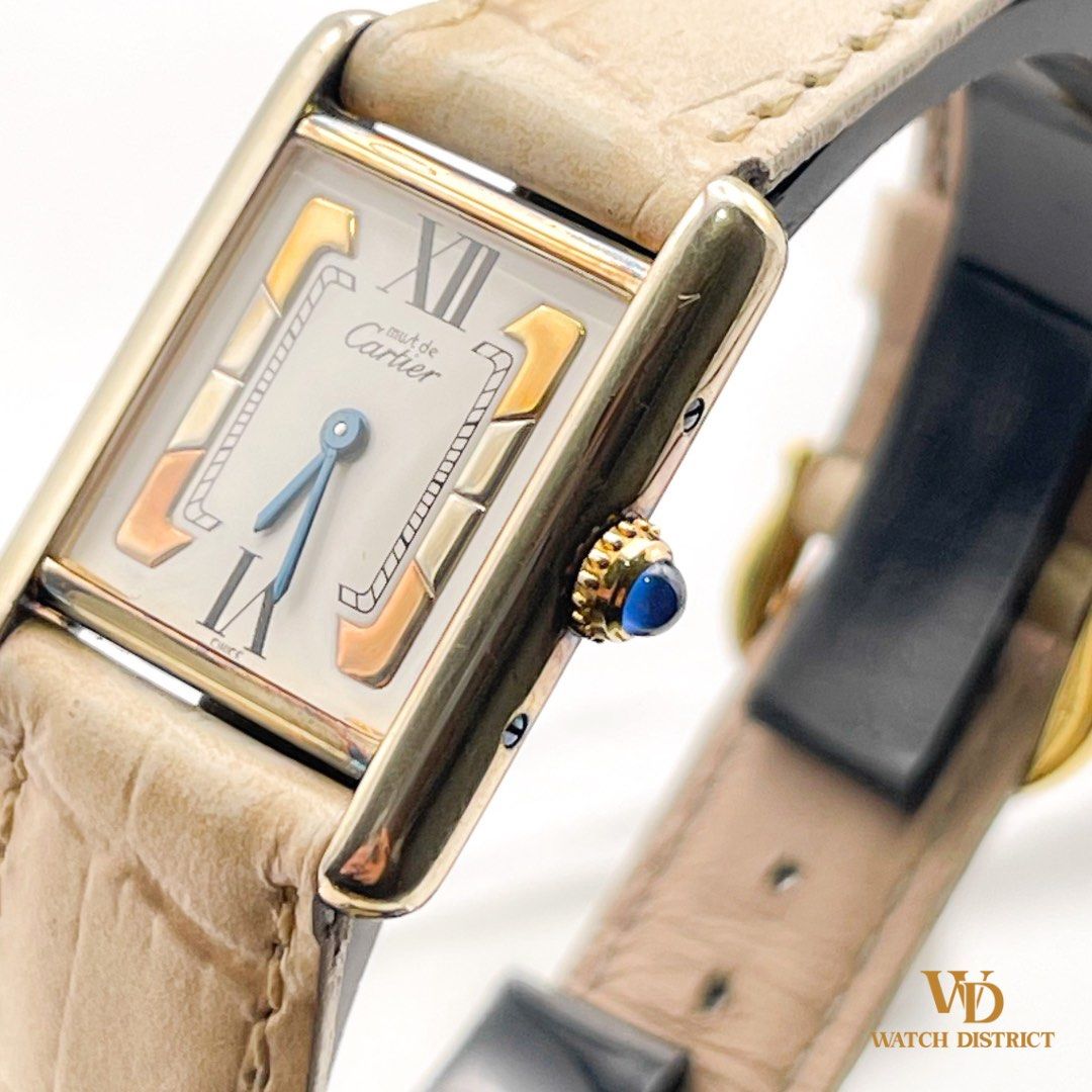 Cartier tank vermeil quartz on sale