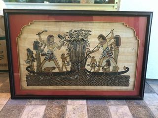 Vintage Egyptian Papyrus Handpainting