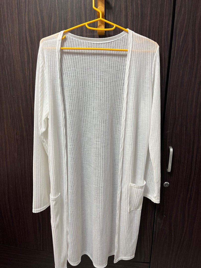 White see hotsell through cardigan