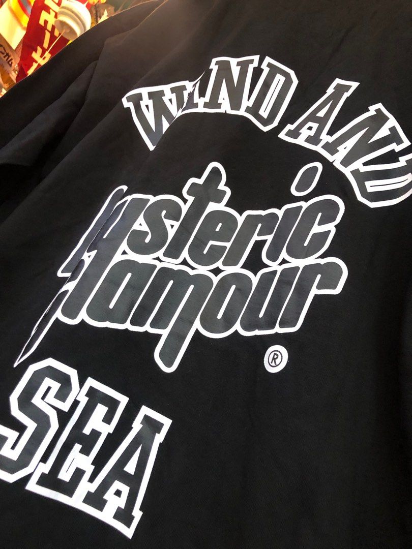 WIND AND SEA x Hysteric Glamour 23ss, 男裝, 上身及套裝, T-shirt