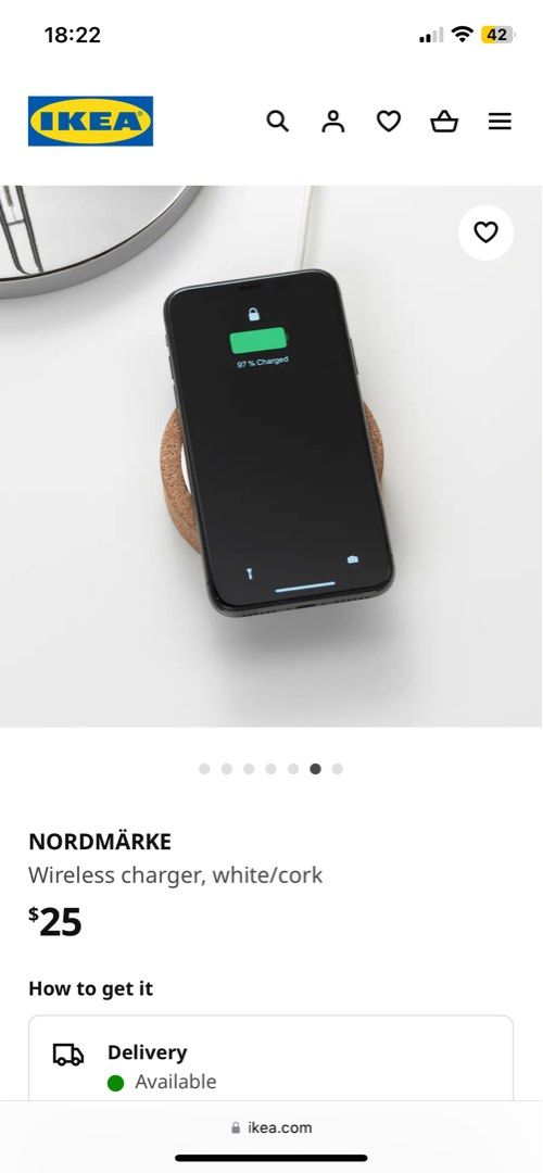 Ikea Nordmarke Wireless charger, Mobile Phones & Gadgets, Mobile