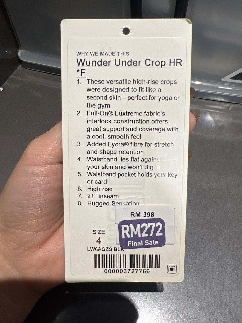 Wunder under crop HR *full-on luxtreme fabric, Women's Fashion, Activewear  on Carousell