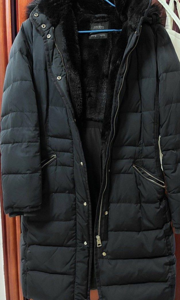 Zara long hot sale puffer coat