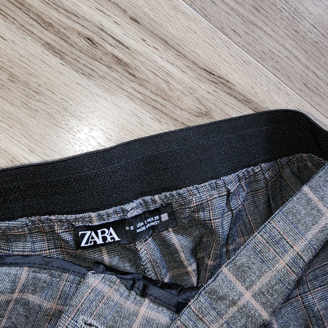 Zara Checkered Work Pants, Women's Fashion, Bottoms, Other Bottoms