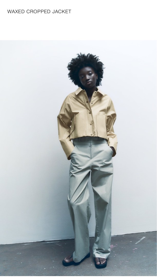 Zara wax jacket hot sale