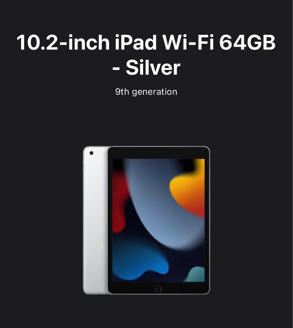 Apple iPad 9th Gen. 64GB， Wi-Fi， 10.2 in - Silver 海外 即決-