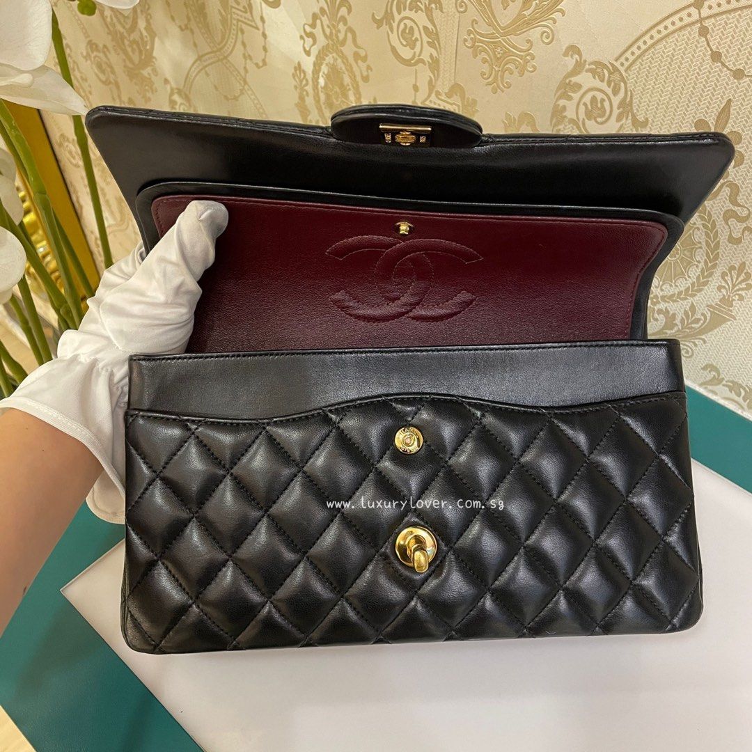 20 LNIB Chanel Classic Double Flap Medium Black Lamb GHW, Luxury, Bags &  Wallets on Carousell
