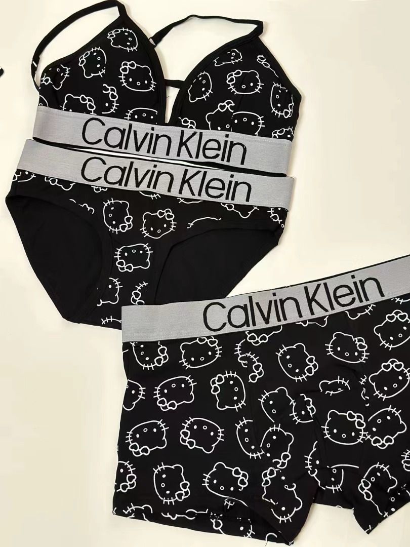 Calvin klein hello kitty 聯名款內衣套裝, 名牌, 飾物及配件- Carousell