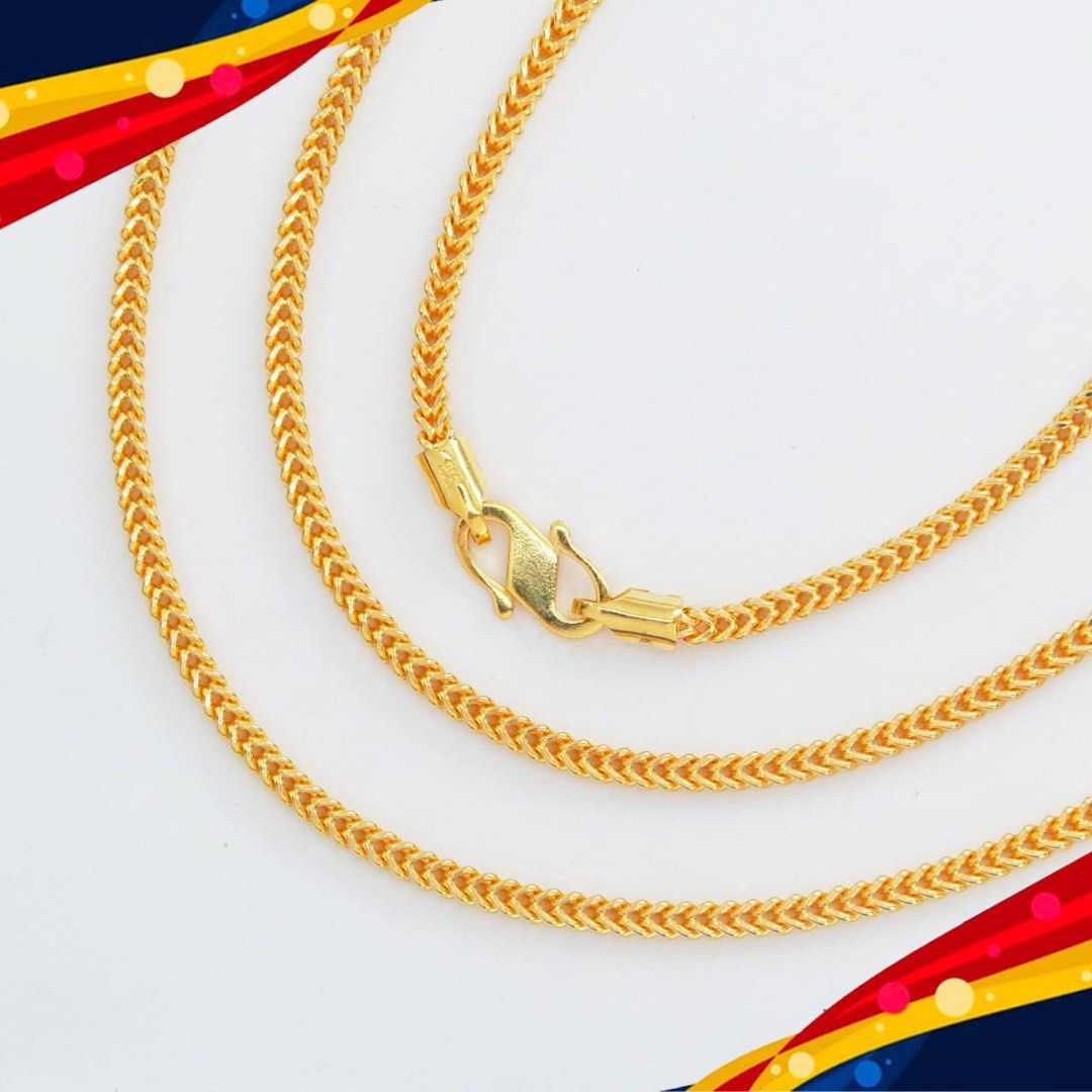 Gold solid top necklace