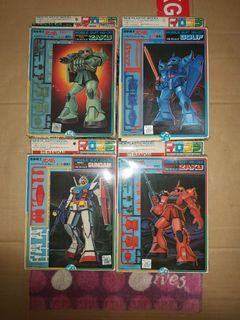高達 Gundam Bandai Gunpla 4色成形 1/250 1:250 RX-78 RX782 RX-78-2 渣古 MS-06 MS-06S CHAR'S ZAKU II ZAKU2 紅彗星 馬沙 MS-07B GOUF 老虎 Super Injection Model 機動戰士 元祖 Mobile Suit UC0079 一年戰爭 One Year War OYW 4色同時成形模型 40年前 初版 1983/7.ON