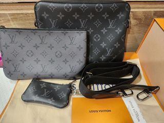 全新 Louis Vuitton LV trio m69443 黑色三合一郵差包 側背包