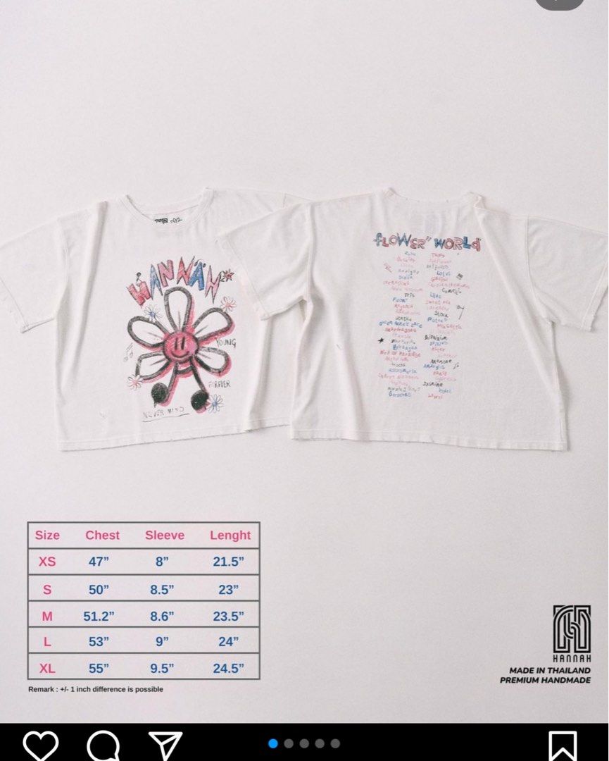 💫泰國代購🇹🇭Nani — hannah The Flower Boy T-Shirt, 女裝