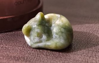 睡貓瑪瑙雕刻擺件 sleeping cat64208117137538110