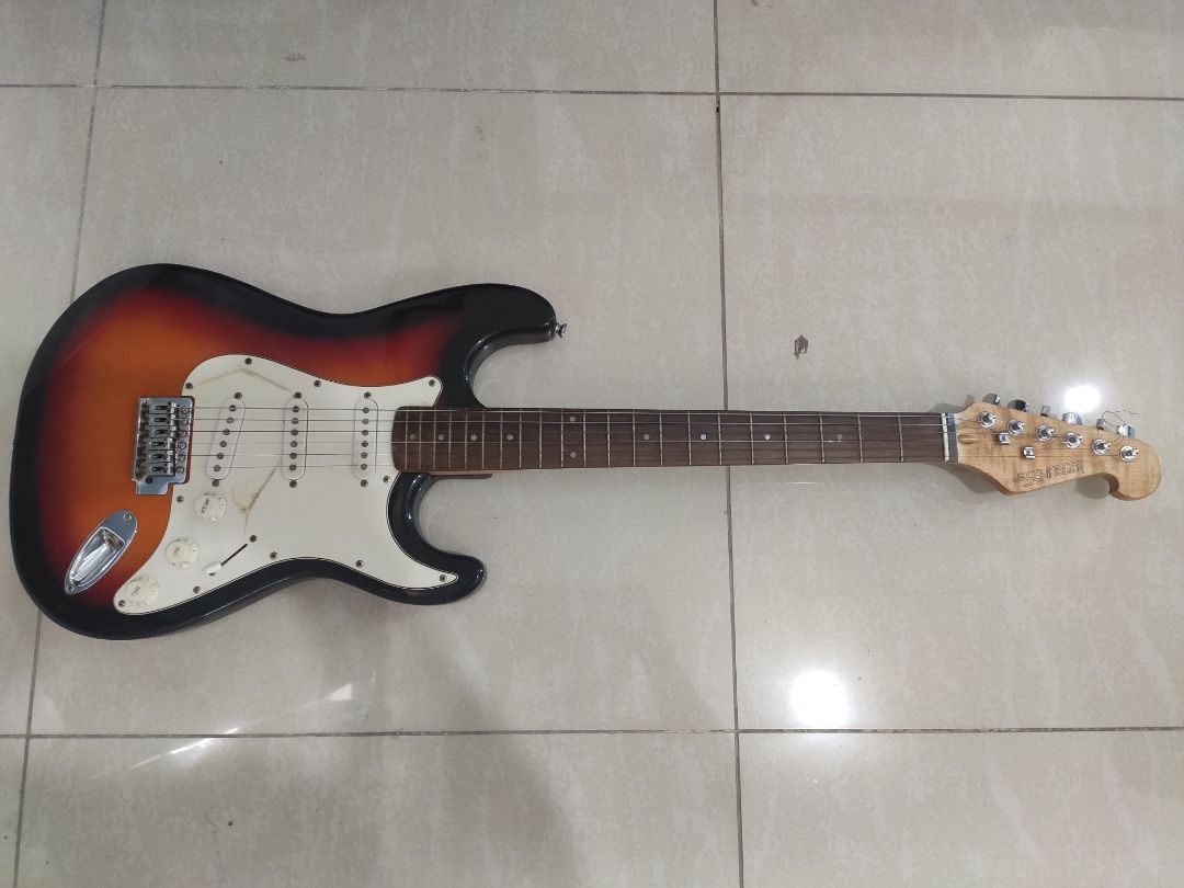 Acoustic and Electric Guitars (Category: Musical Instruments) located in Pasig City. Submitted by rengokushana (Listing ID 1265828092, Image 1). Description: JS Schindler Stratocaster Electric Guitar Issue: Requires Set-Up Price: [SOLD] Fernando Stratocaster Electric Guitar Issue: Requires Set-Up Price: P3,000 Lumanog Acoustic Guitar Issue: Belly Bulge and Glued Neck Price: P500 Weinstein Acoustic Guitar with Pick-up Issue: Requires Set-Up Price: