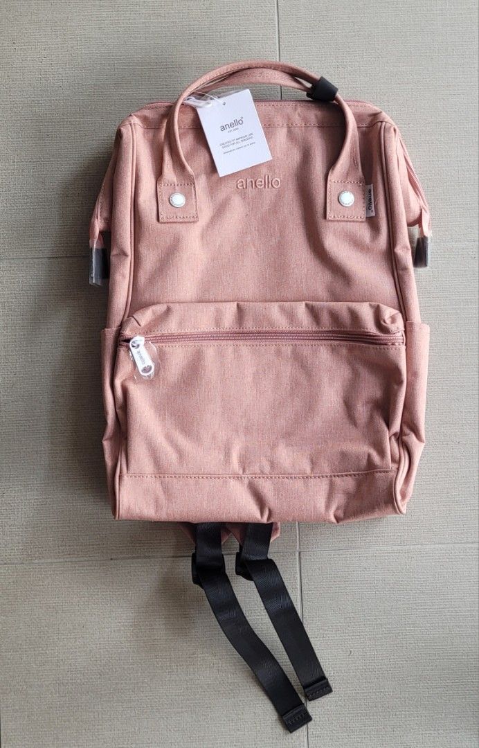 ANELLO AT B2261 Mottled Polyester Large Backpack NATURAL PINK
