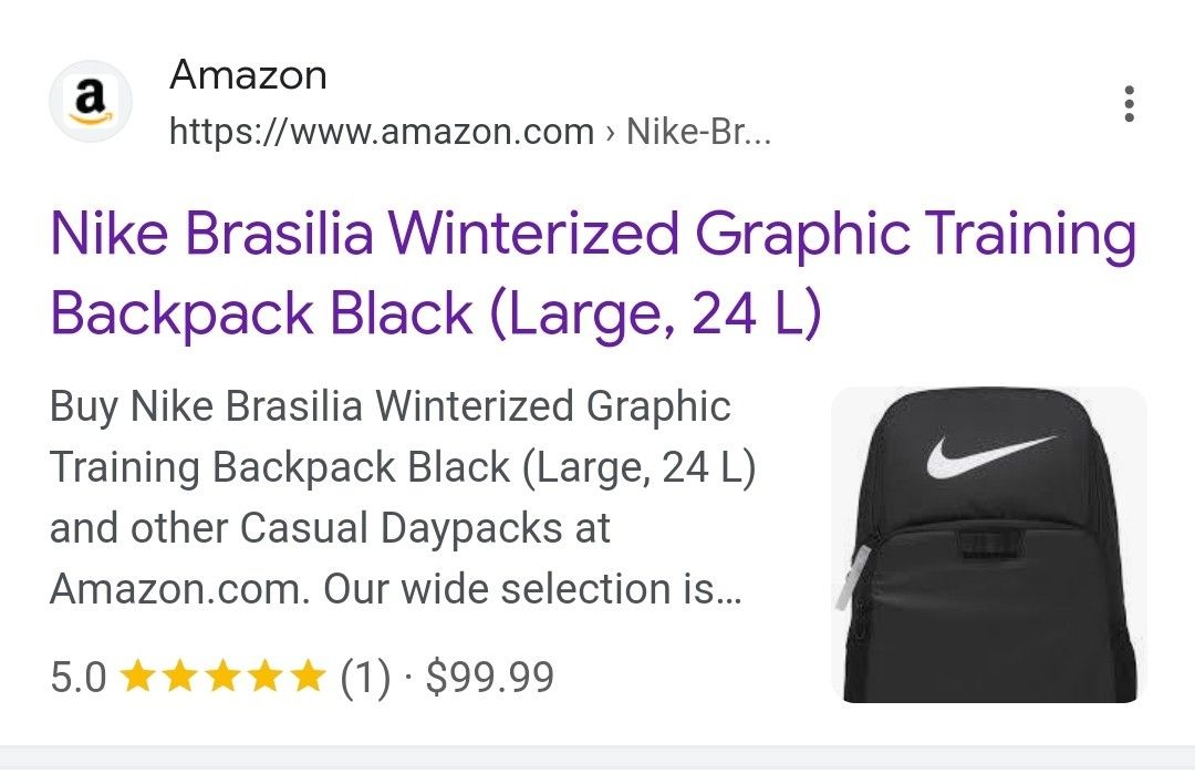 Nike Brasilia Winterized Large Backpack, Men's Fashion, Bags, Backpacks on  Carousell