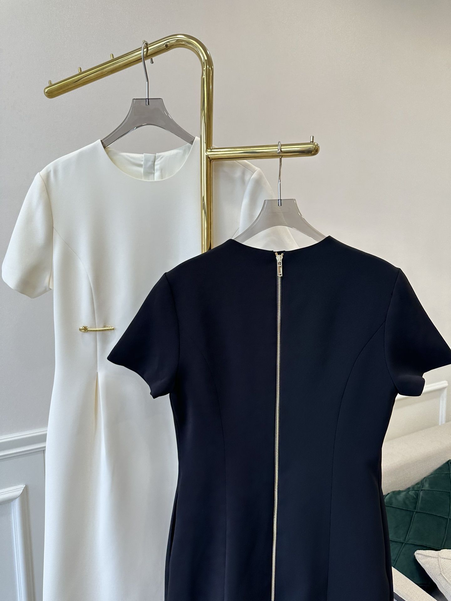Authentic versace Women s Round Neck Pin Dress Women s Fashion