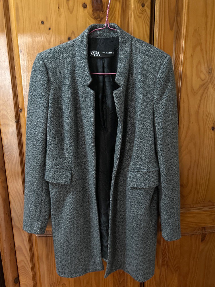 Zara herringbone 2025 coat