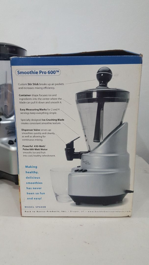 Back to Basics Smoothie Pro 600, TV & Home Appliances, Kitchen