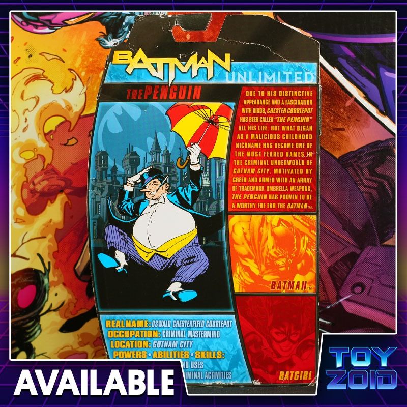 Batman Unlimited Penguin Super Powers DC Universe Classics DCUC (Category: Figurines & Statues) located in Manila. Submitted by toyzoid (Listing ID 1265805418, Image 3). Description: On hand. Like new. Back in box. Complete accessories. Sold as is. TERMS & CONDITIONS 1. READ item description first before buying/ordering anything. Please don’t hesitate to ask if you have any questions. 2. Package condition is subjective and may not be super mint u