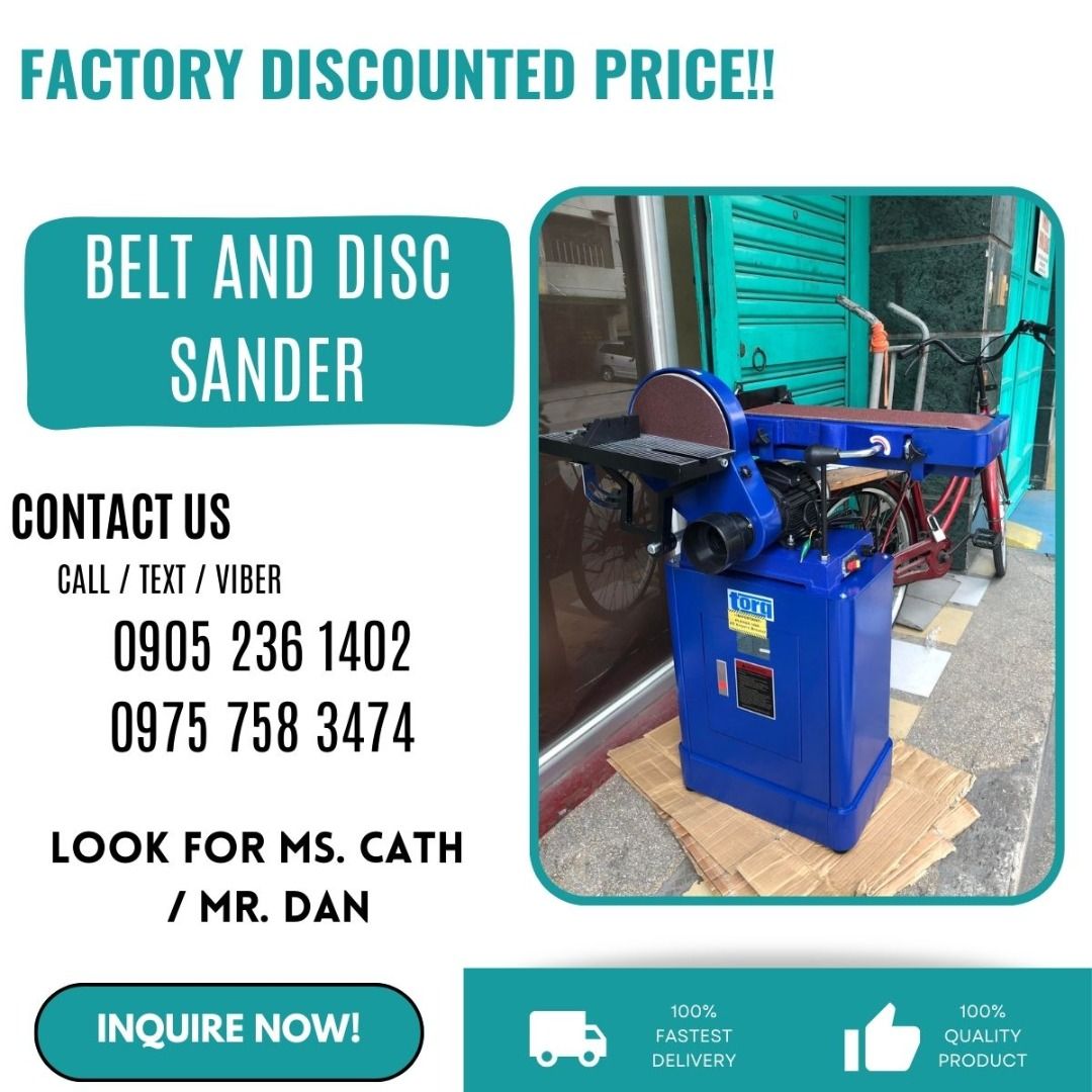 BELT AND DISC SANDER (Category: Construction Tools & Equipment) located in Manila. Submitted by cathvesta_sales (Listing ID 1265809146, Image 1). Description: .