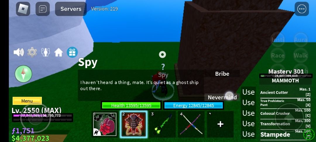 Improve your account on the game blox fruit in roblox by Ayibiii