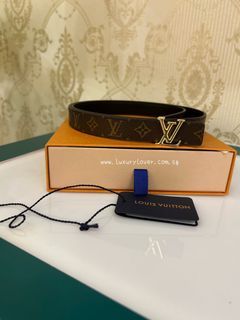 Louis Vuitton Mp216q Lv Shape 40mm Orange Buckle Brown Monogram Belt Size:  95