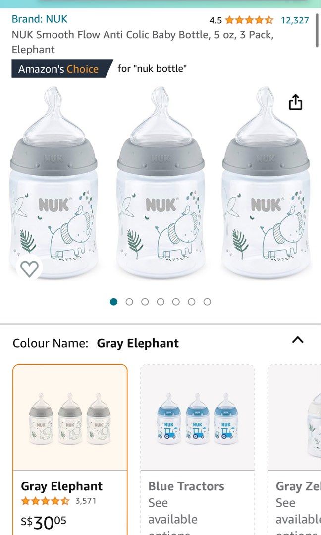 Nuk elephant cheap bottles