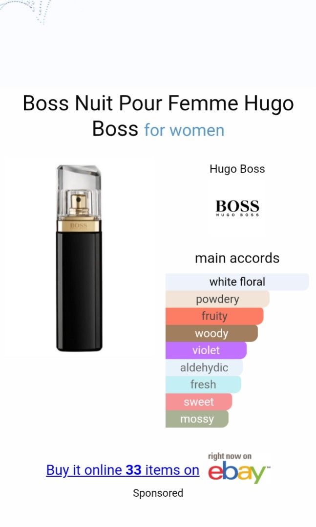 Boss Nuit Pour Femme Travel Size 50ml by HUGO BOSS Original Tester