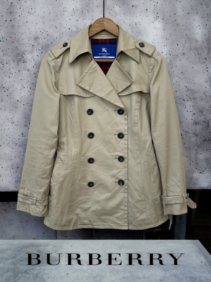 Burberry London Blue Label Double Breasted Trench Coat Women s Fashion Coats Jackets and Outerwear on Carousell