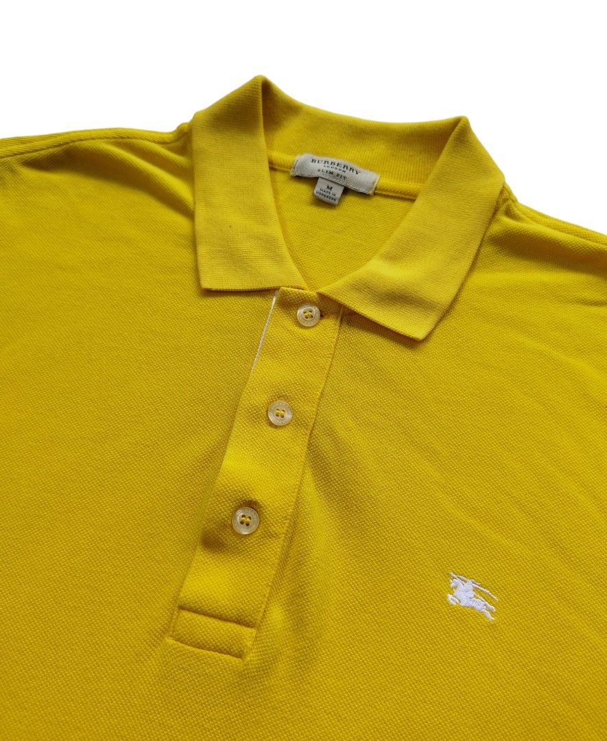 Burberry polo shirt mens yellow outlet
