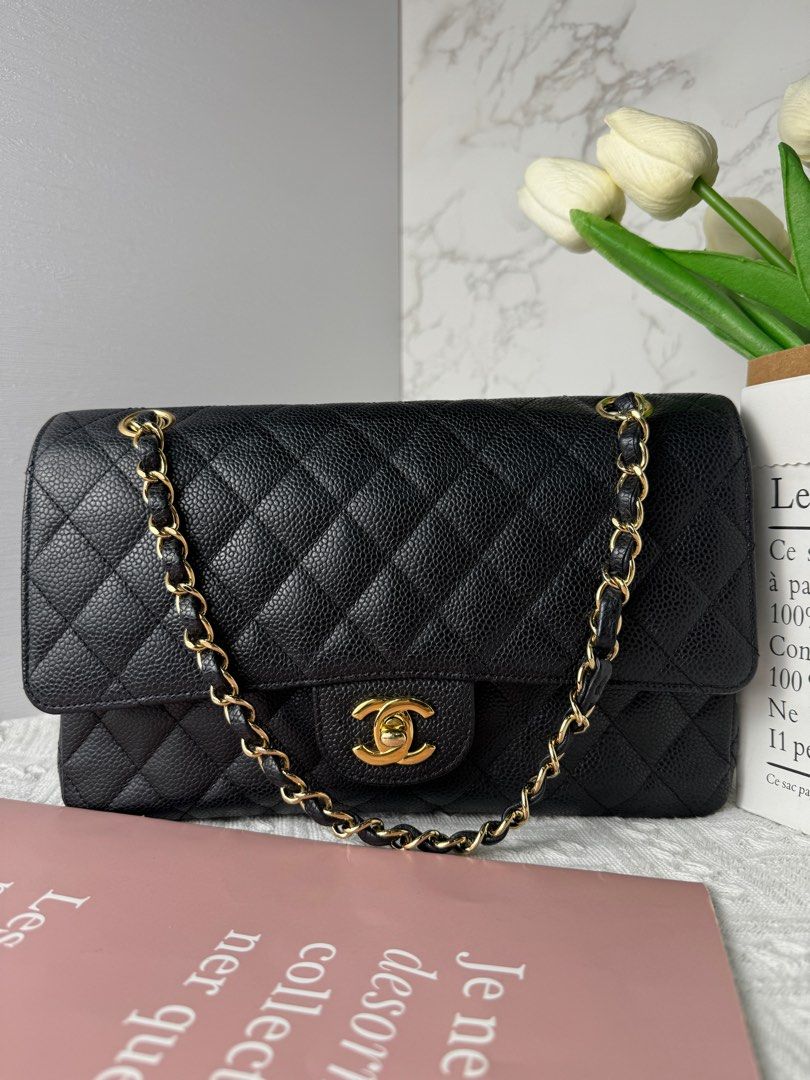Chanel Classic Double Flap Small Caviar Beige Claire / Ghw, Luxury
