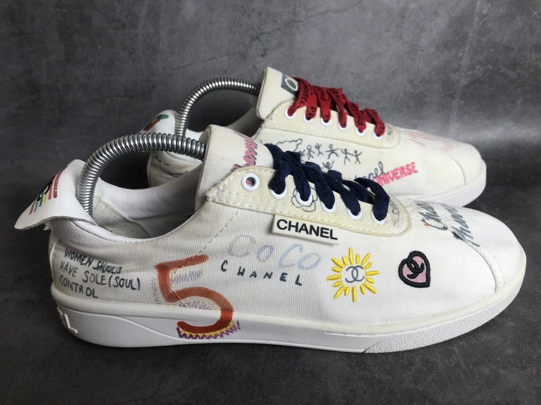 Chanel Sneakers Pharrell White Multi-Color - White - Low-top Sneakers