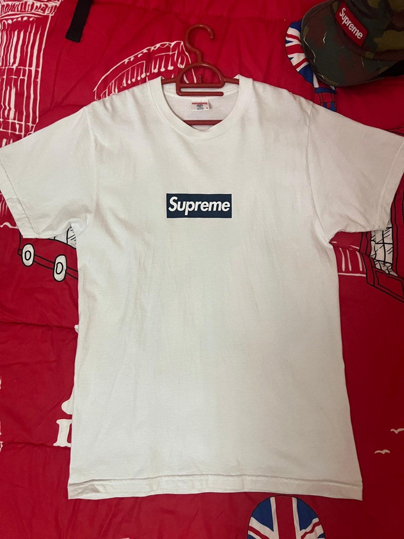 Cheapest supreme box deals logo tee