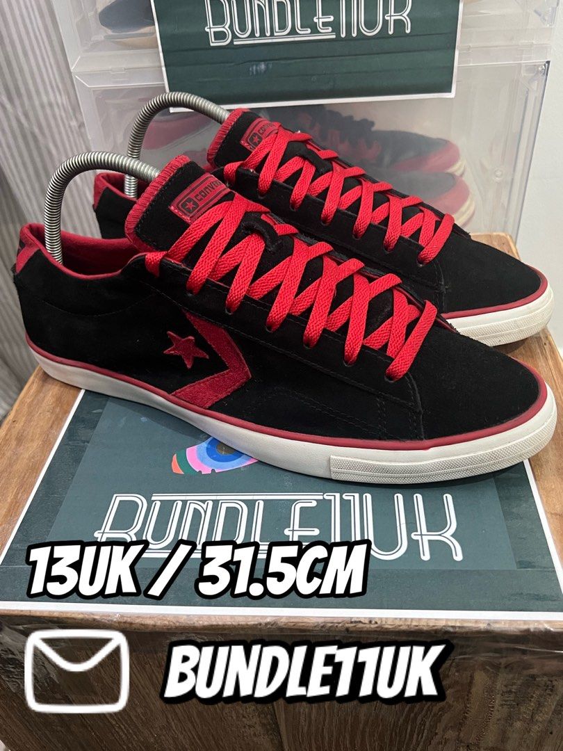 Converse One Star Black Red Low 13UK Men s Fashion Footwear