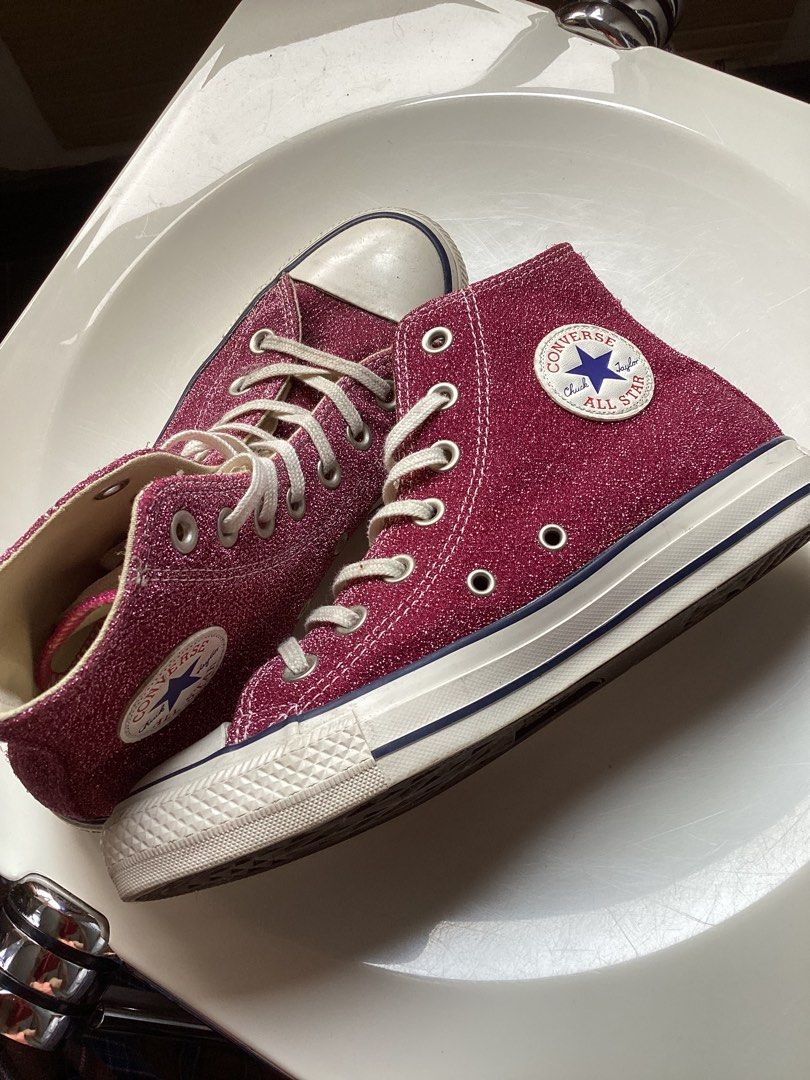 Pink converse sparkly sales