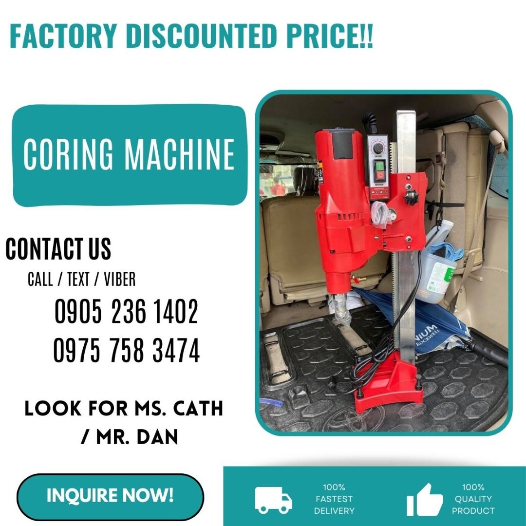 CORING MACHINE (Category: Construction Tools & Equipment) located in Manila. Submitted by cathvesta_sales (Listing ID 1265808788, Image 1). Description: .