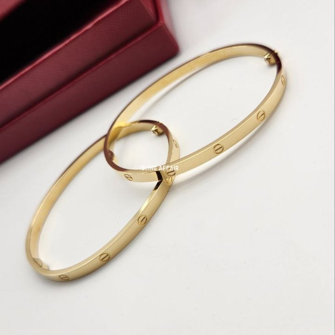 Couple LOVE SM Bracelets 18K Yellow Gold