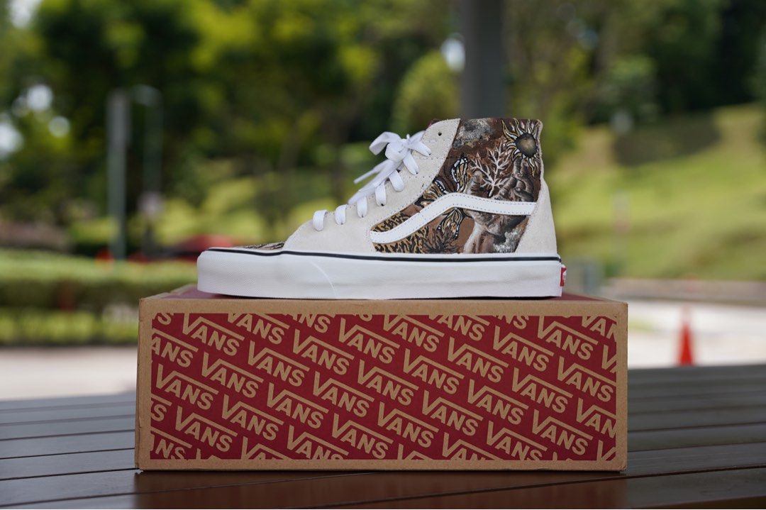 Custom white high best sale top vans