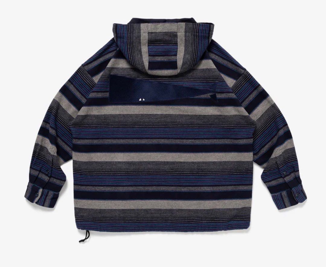 Descendant Mole Hooded Stripe LS Shirt, 男裝, 上身及套裝, 衛衣