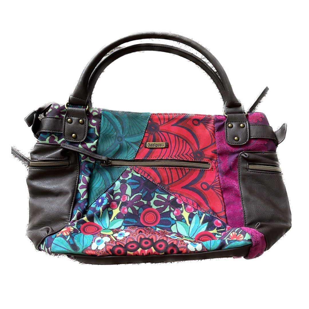 Neuf Avec étiquettes – Sac De Sport Desigual Tropic (Turquoise, Motif Floral)