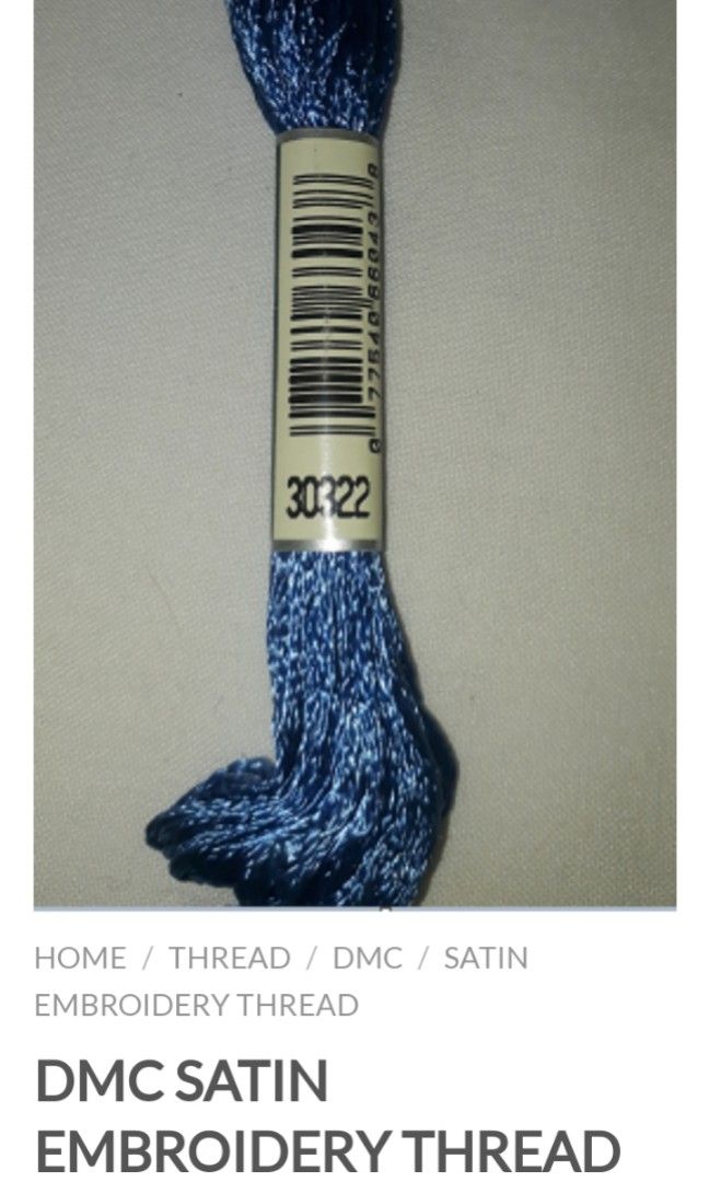 DMC Art. 1008F Cross Stitch Satin floss thread (Category: Craft Supplies & Tools) located in Manila. Submitted by olxph_540542159 (Listing ID 1265743358, Image 3). Description: Dmc Satin Floss thread art.1008F for Cross Stitch. Limited color and quantity on sale. 30991-2 30322-1 30742-5 30336-2 30813-2 30799-13 30835-11 30798-12 30820-11.