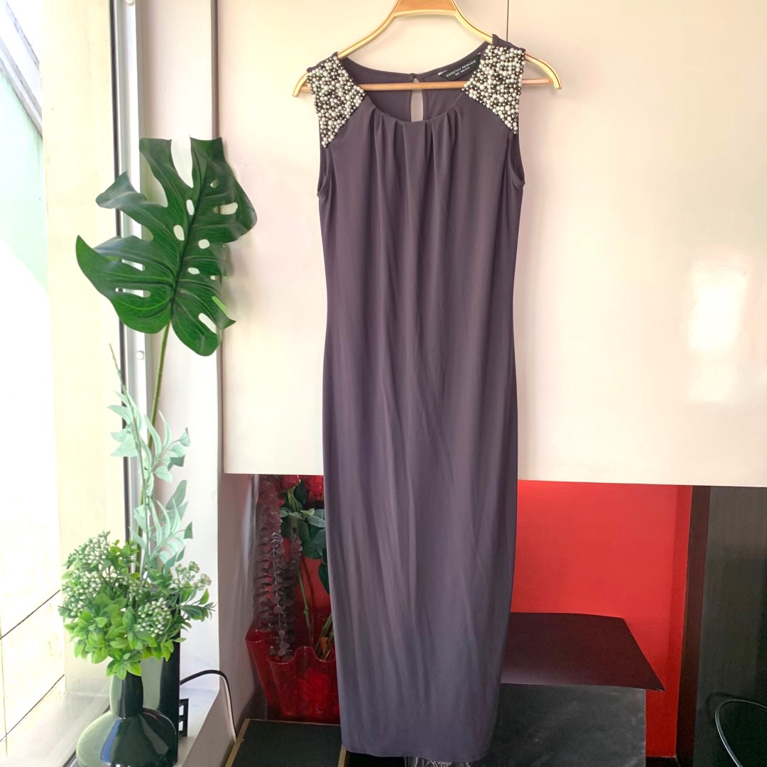Dorothy Perkins Perl Design Gray Dress Women s Fashion Dresses