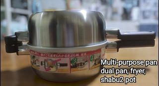 DUAL PAN STAINLESS STEEL MULTIPURPOSE PAN