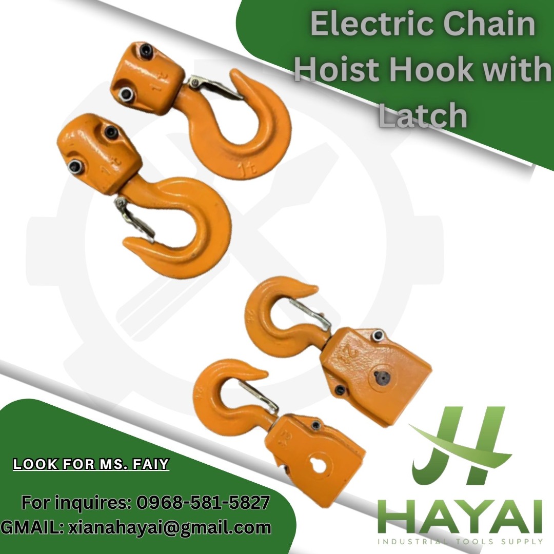 Electric Chain Hoist Hook with Latch, Commercial & Industrial