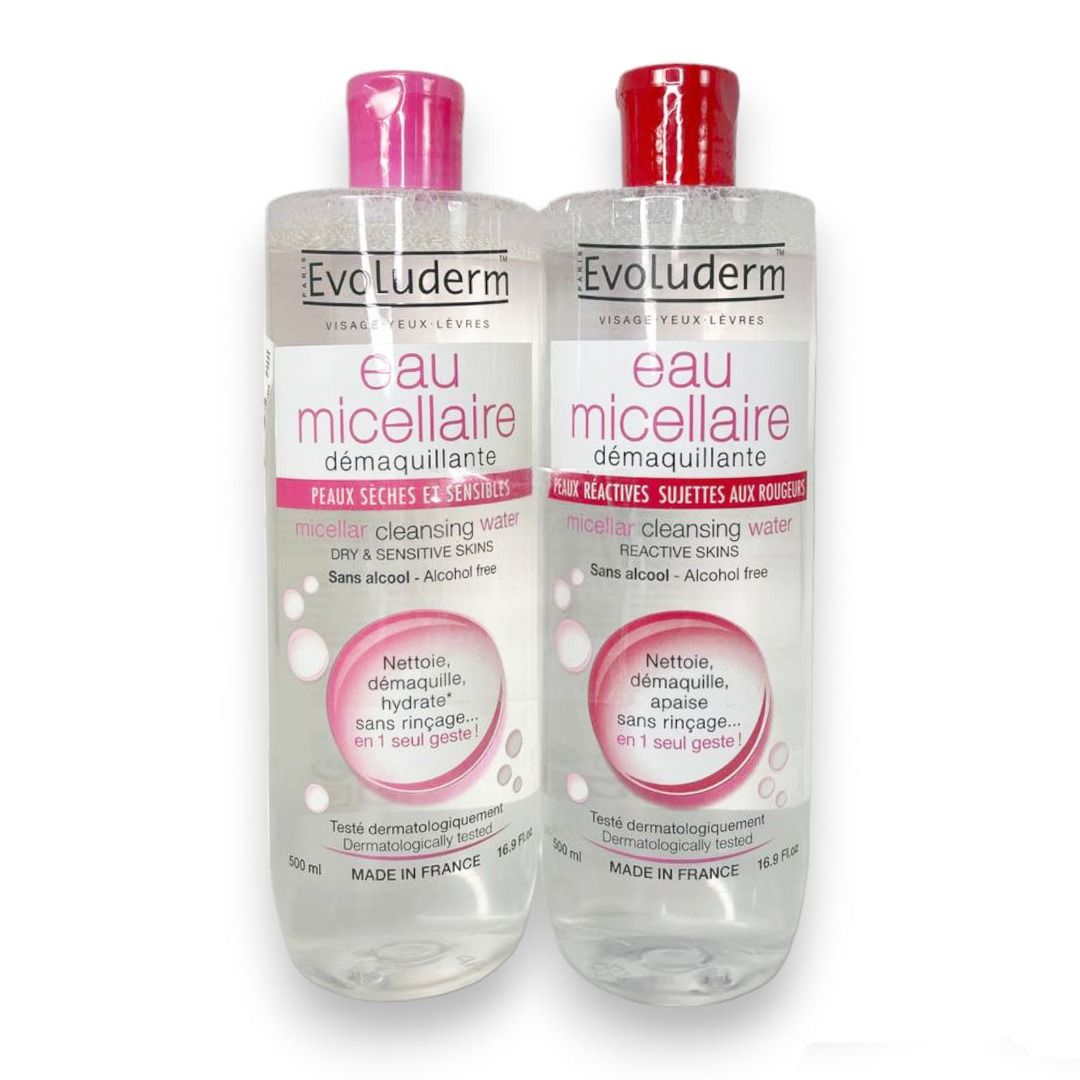 EVOLUDERM Micellar Cleansing Water Dry and Sensitive, Reactive Skin (16 ...