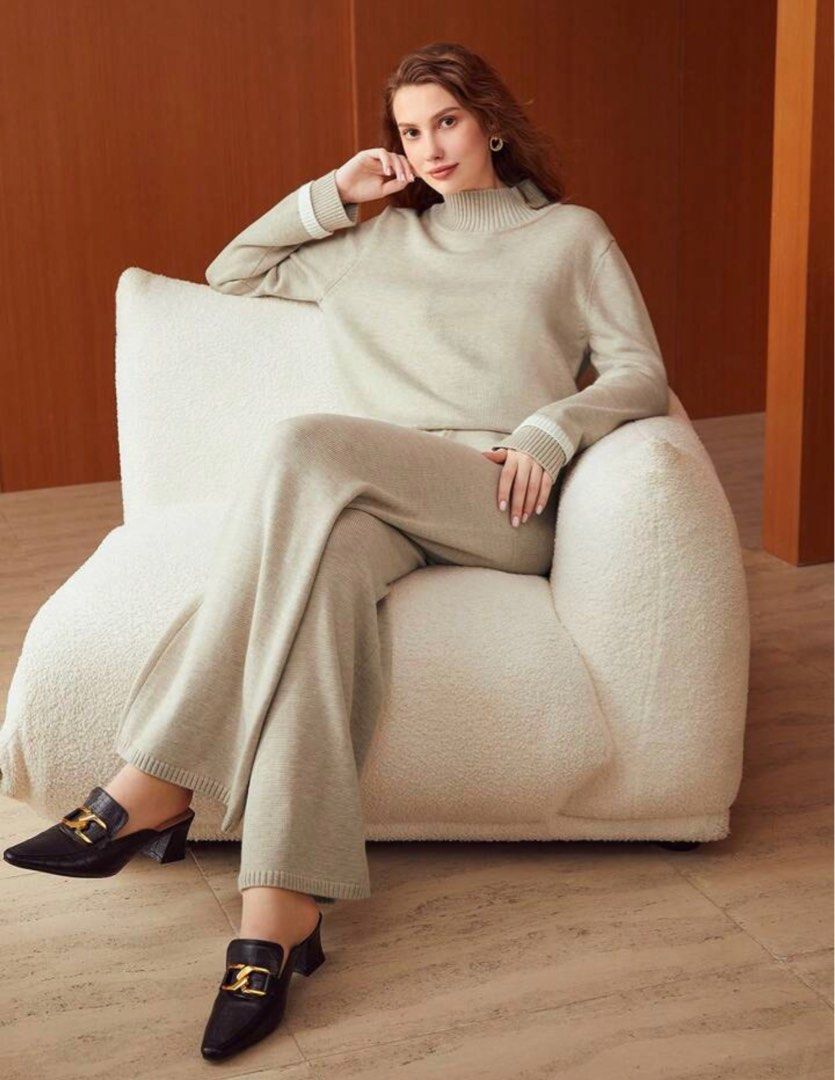 Wool blend mock neck sweater sales