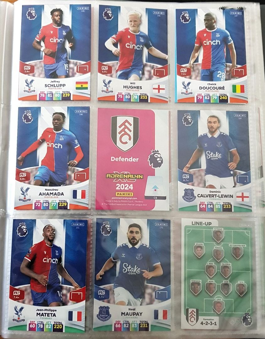 PANINI ADRENALYN XL PREMIER LEAGUE 2024 2023-2024 - BASE CARDS